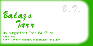 balazs tarr business card
